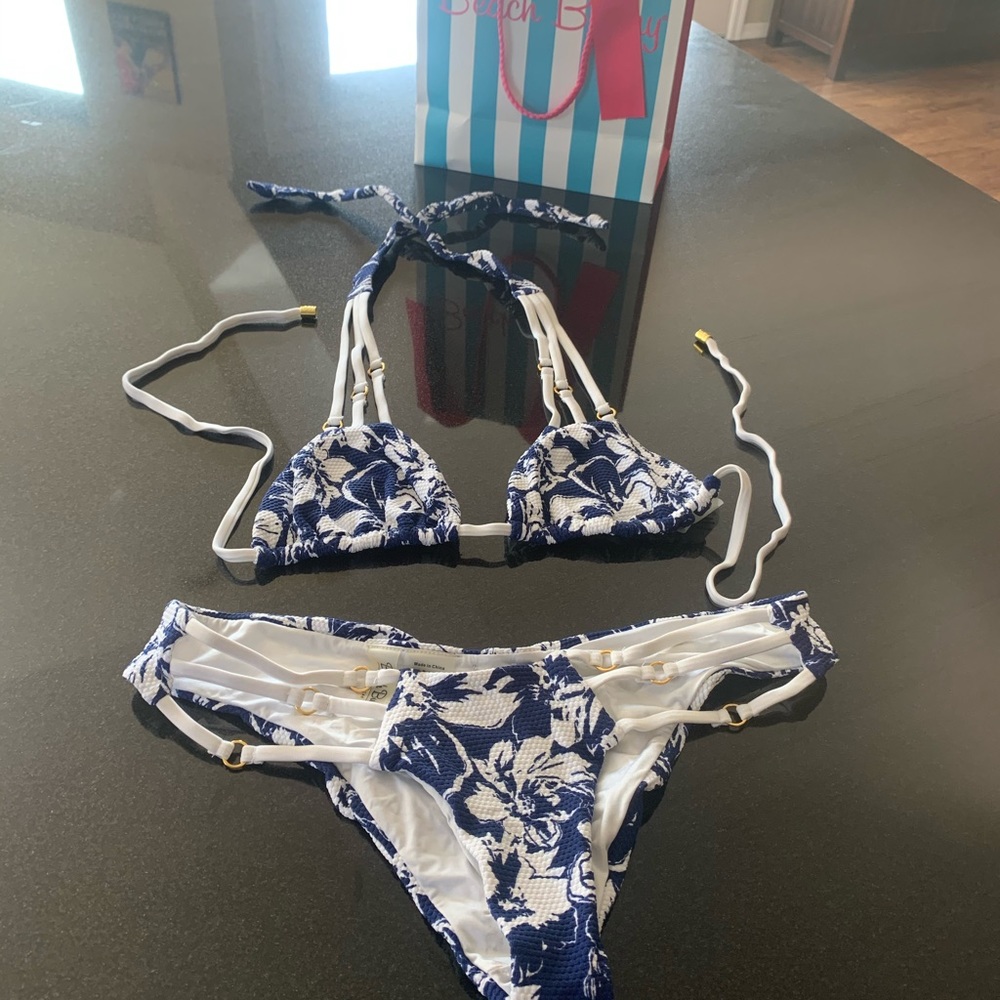 Beach Bunny triangle triple strap bikini